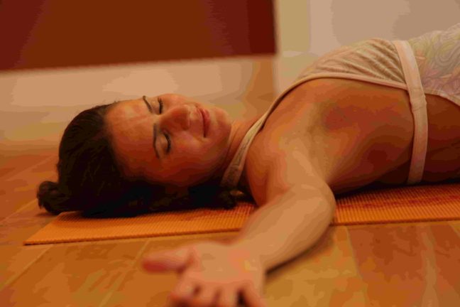 Woman doing Relaxation Pose