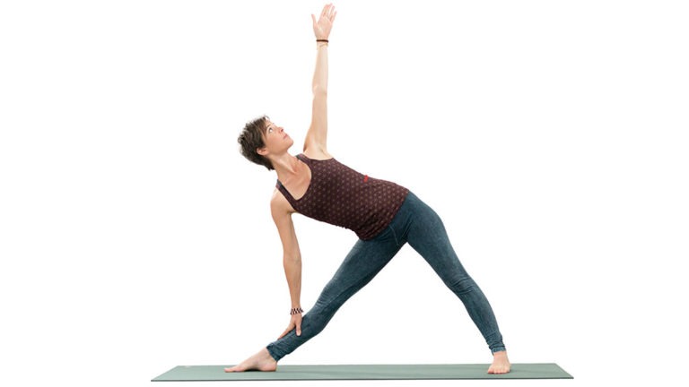 Yoga Poses Extended Side Angle and Triangle – Medical Stock Images Company