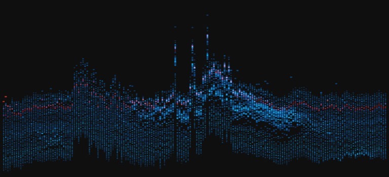 vector 3d echo audio wavefrom spectrum abstract music waves oscillation graph futuristic sound wave visualization glowing oscillation pattern synthetic music technology sample